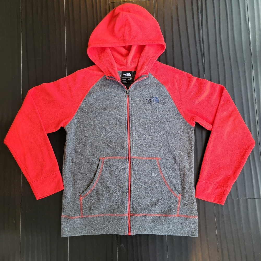 The North Face Kids Hoodie in Red and Gray